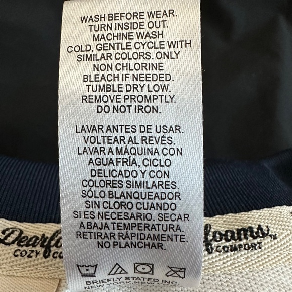 dearfoams Men's Tan/Red/Navy/Black Holiday Christmas Family 2 Peace Pajama Set - Picture 11 of 11